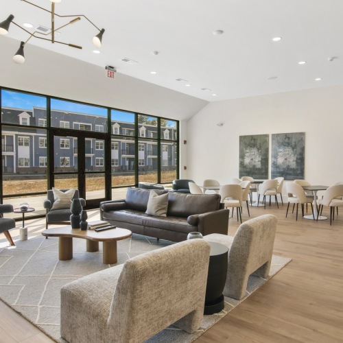 The essence of exceptional living a room with tables and chairs